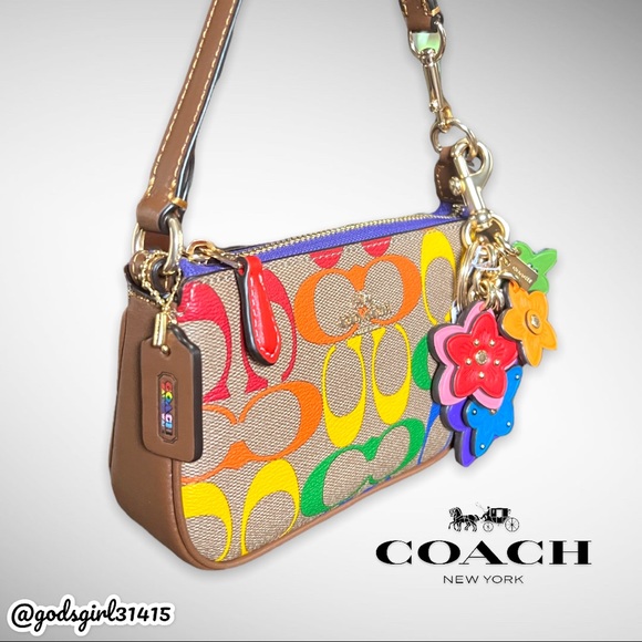SOLD-AUTHENTICATED NWTCoach 3-pc Rainbow Signature Set Rowan, Nolita, Charm $626 - Picture 4 of 16